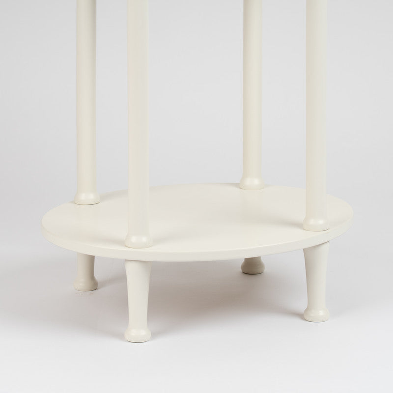 Ivory Oval Side Table